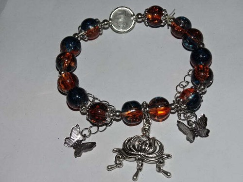 Crackle glasperlen und charm - crackle,
