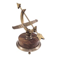 Sonnenuhr aus Messing antik 8