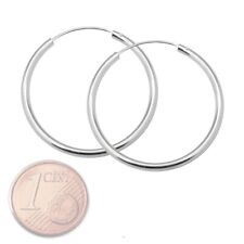 1 Paar Creolen aus 925 sterling Silber Ohrringe Creole 8 10 12 bis 75 mm silbern