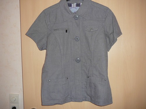 Cecil weste kurzarm jacke grau - cecil,
