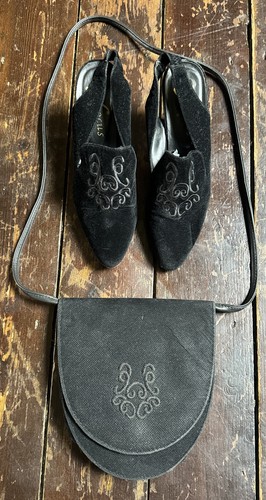 Vintage 90er schwarz - , samt