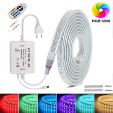 230V RGB LED Strip Streifen Dimmbar Leiste Band Lichtschlauch Innen Außen IP67