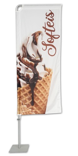 Softeis beachflag rechteck - rechteck, 250