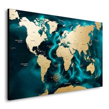 Leinwand bild erde weltkarte - leinwand,