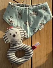 Beißring Rassel Affe Stoff