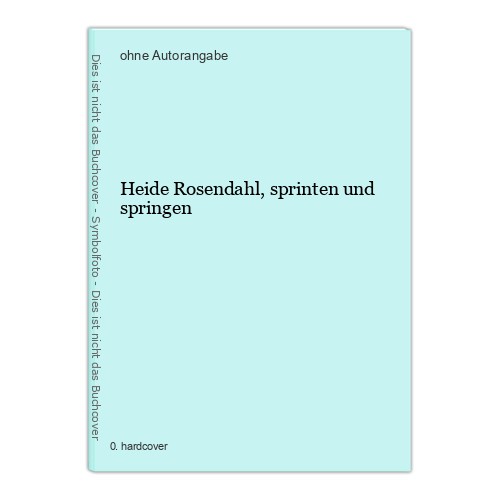 Heide rosendahl sprinten - rosendahl,,