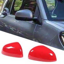 2x Red Exterior Mirror Caps
