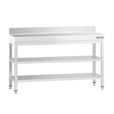 GGM Gastro Edelstahl Arbeitstisch PREMIUM - 1400x700mm - mit Grundboden,