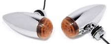 Chrom Mini Bullet Blinker Custom Chrom für Harley Suzuki Yamaha BMW Universal °°