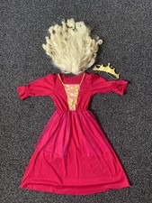 Karnevalskostüm PRINZESSIN Burgfräulein MÄDCHEN Mittelalter Kleid+ Perücke Gr. M