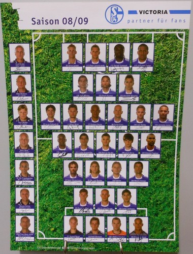 Schalke maxi autogrammkarte - schalke, 04