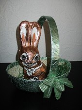 DDR Bergland Schokoladen Osterhase Hohlkörper mit Eikorb