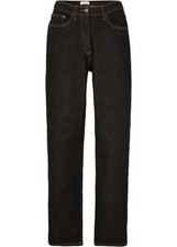 Neu Jeans High Waisted Gr. 52 Schwarz Denim Damen Hose Freizeit-Pants