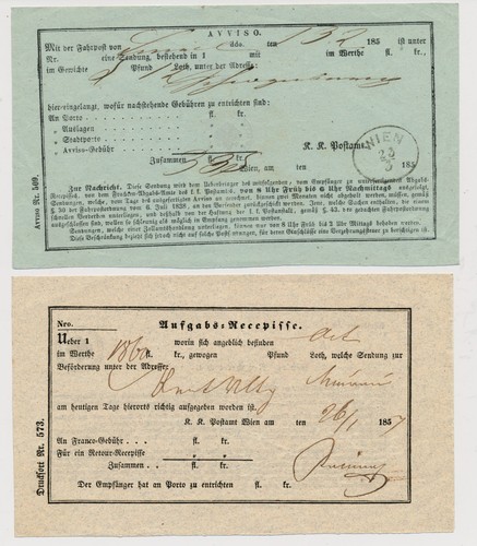 österreich 185 aviso und - 185.,