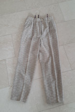 Bundfalten Hose, Gr.M, Beige-creme Stoffhose