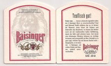 Baisinger, Rottenburg - alter Bierdeckel "Teuflisch gut!"