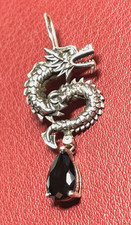 Original 925 Silber Thomas Sabo Ohrhänger Einzelohrring Drache Onyx CZ L 45 mm