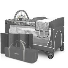 Reisebett Kombi Set 4 in 1 Bett mit Laufstall Wickelauflage Spielzeugbogen