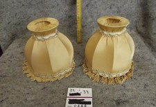 Schirm,Lampenschirm,Paar  Klemmschirme,Textil,gebraucht,Borte,Fransen, Nr. 33