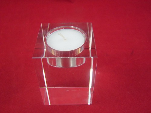 Teelichthalter glas quader - teelichthalter,