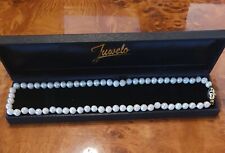 Akoya Perlenkette 585/ 14 K Goldverschluss mit Lapislazuli