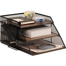 Briefablage Holz Metall