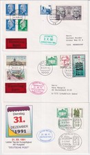 3  Stk. FDC   Gültigkeit  DDR / W-Berlin    Postbelege 1990 / 1991