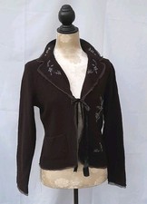 One touch Damen Strickjacke  Größe 42 Langarm  Dunkelbraun 