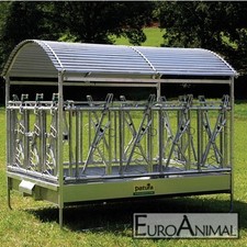 Patura Großballenraufe Fangfressgitter Heuraufe Heu Futterraufe Viereckraufe