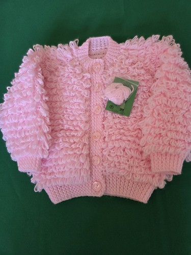Handgestrickte rosa loopy - rosa,