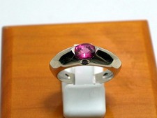 PIAGET TURMALIN RING 750/18K WEISSGOLD BRILLANT 0,04ct G/VS Gr.55 T1081