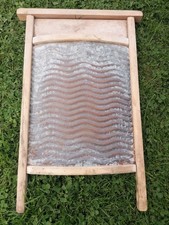 altes antikes Waschbrett Holz/ Blech