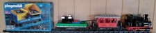 *-*Playmobil Eisenbahn aus 4017 Dampflok mit Licht💡 4125 Waggon und Bahnhof*-*