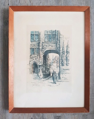 Gerahmter druck burg met - druck,