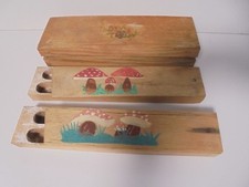 3 x alter Griffelkasten / Griffelbox m Schiebedeckel