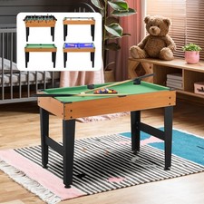 HOMCOM 4 in 1 Multigame Spieletisch, Partyspieltisch mit Tischtennis Stahl