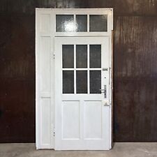 Raumteiler Windfang mit Zimmertür und Zarge und Oberlicht um 1920 H249 B137 S3,5