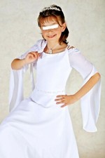 WOW(`v´) SCHÖNSTES Feen Kleid für Hochzeit / Kommunion Gr 128 für zarte ELFE