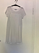 agnes b. Kleid mit Häkelstruktur und Unterkleid weiss Gr. 1 Sommer