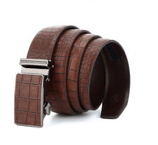 Eleganter Ledergürtel Herren Kunstleder Automatik Krokodil Design