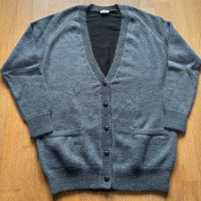 Original CLOSED  Strickjacke,  Gr. L,   100% Wolle  grau schwarz NEU