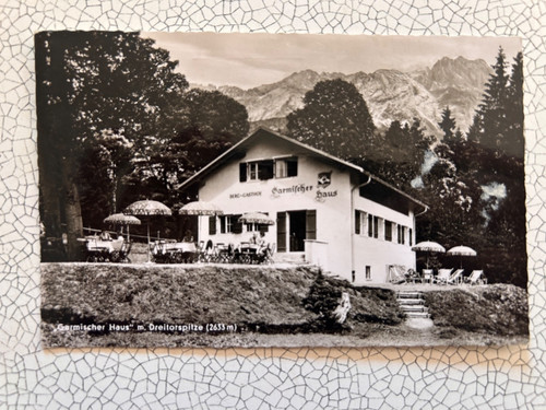 Garmischer haus mit - ak,