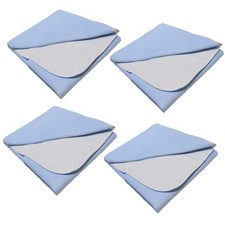 4 Stk Inkontinenzunterlage waschbar Matratzenauflage 75x90 cm Weiß wasserdicht