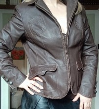 Walter Lammnappa Leder Jacke Second Skin Braun Luxus Pur Dt38-40