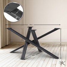 Tischbeine Finney Metall X-Förmig Tischgestell Tischkufen Kufengestell Möbelfüße