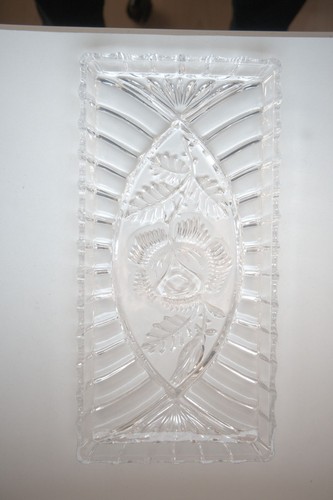 Glas servierplatte rechteckig - glas,