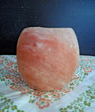 TCM Teelichthalter Kerzenhalter Salzstaein Stein H - 8cm