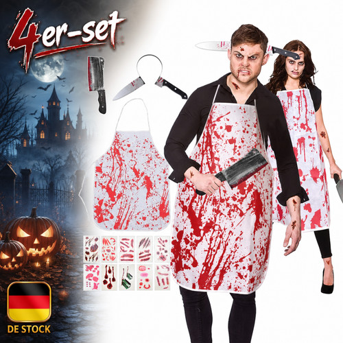 Halloween kostüm 4er set - halloween,