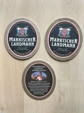 3 Bierdeckel Märkischer Landmann Berliner Kindl Brauerei AG Historien-Deckel