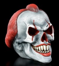 Gothic Totenkopf Clown | Fantasy Skull Deko Skulptur Totenschädel 